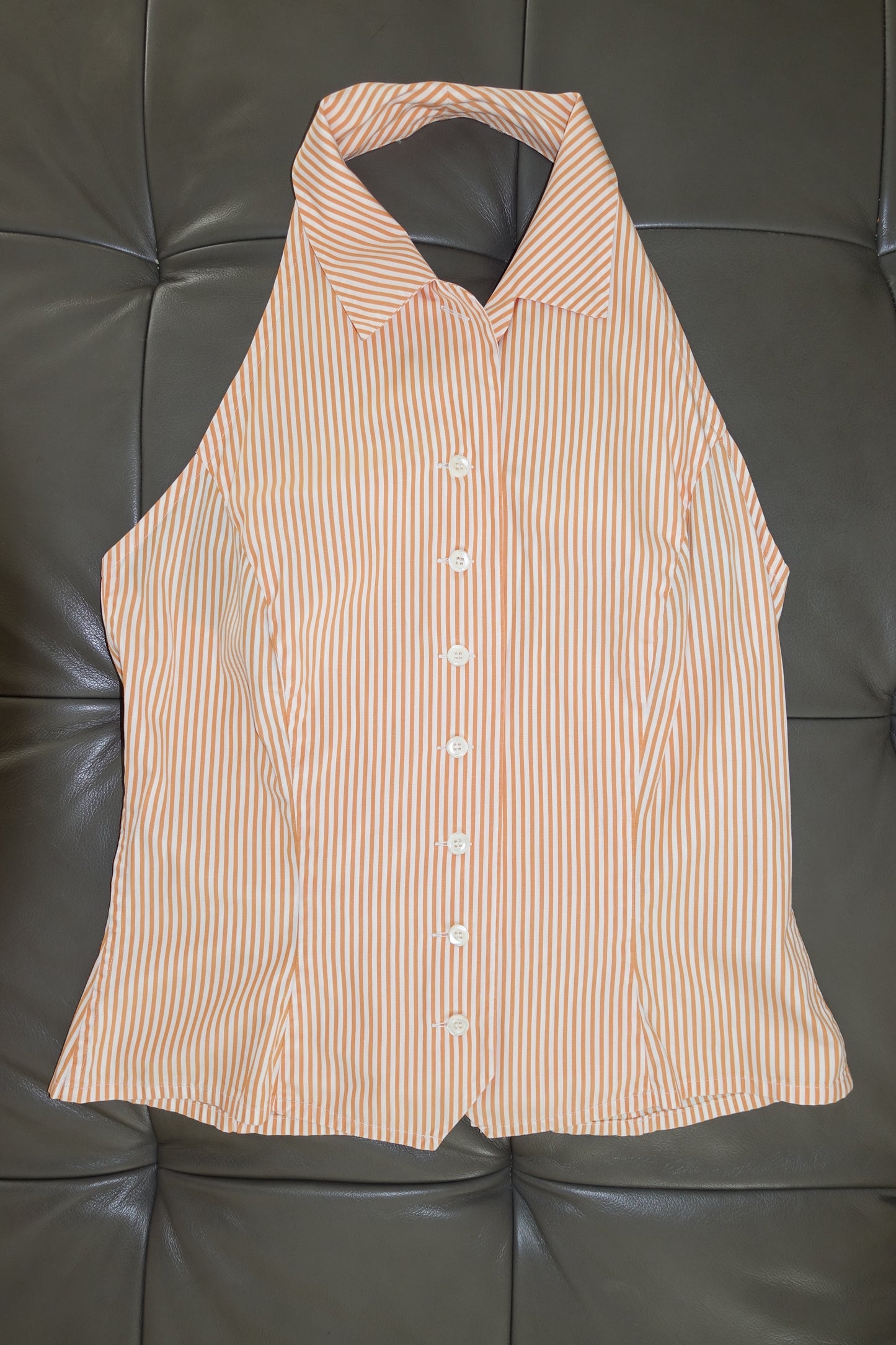 Jil Sander striped neckholder shirt