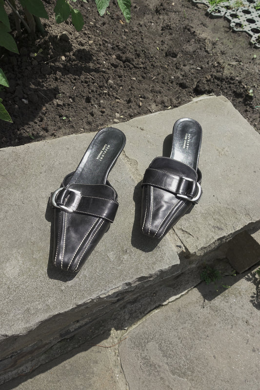 Flavio Zanasca pointed leather mules