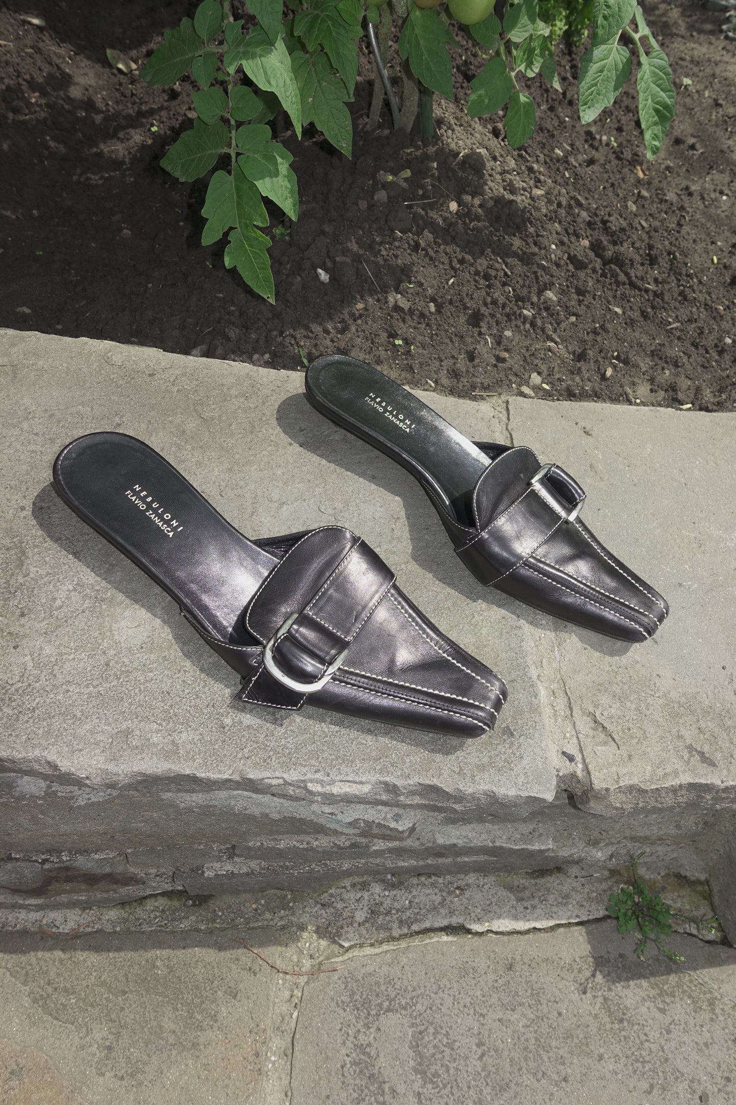 Flavio Zanasca pointed leather mules