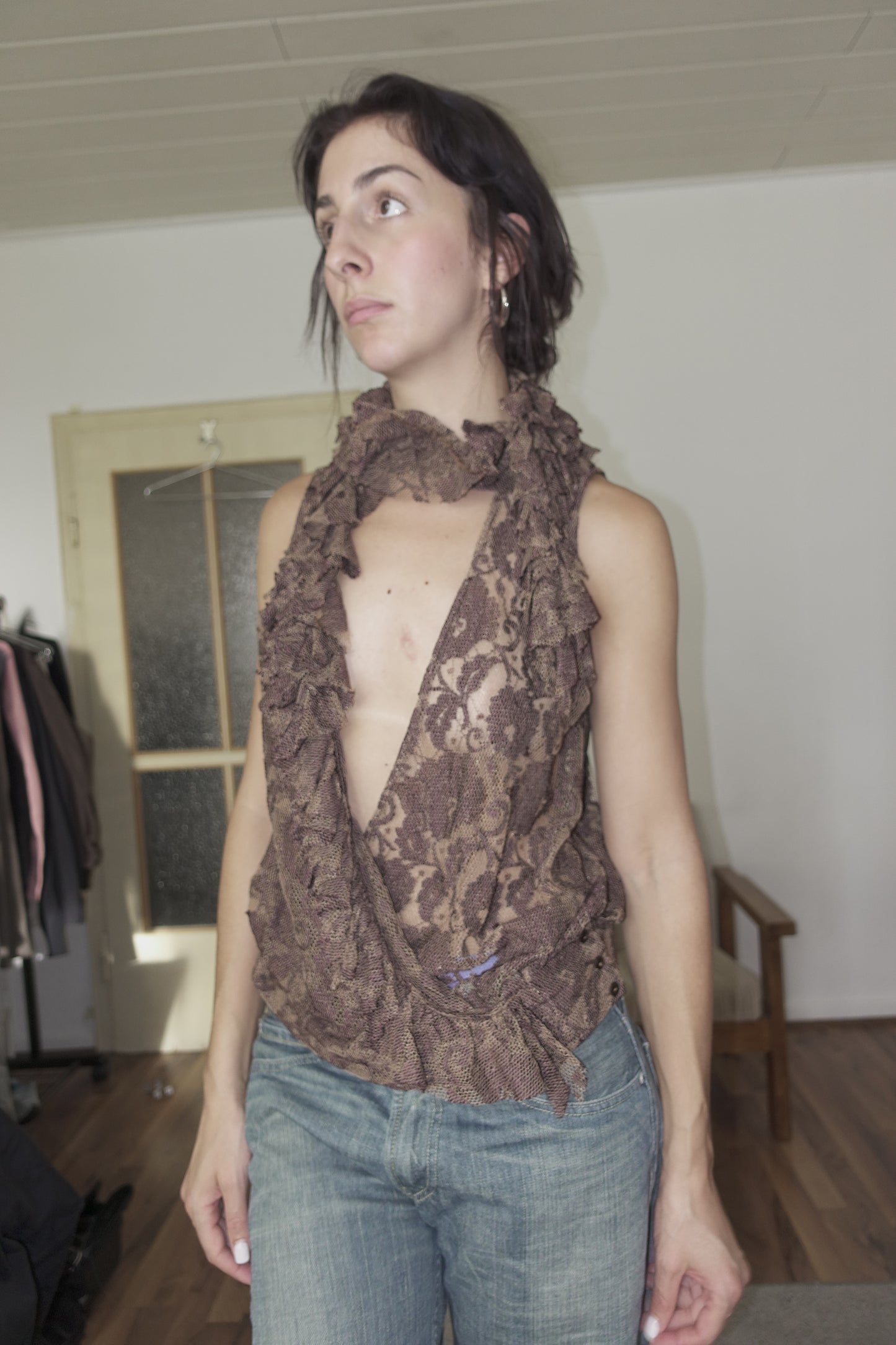 Dries van Noten ruffled lace top