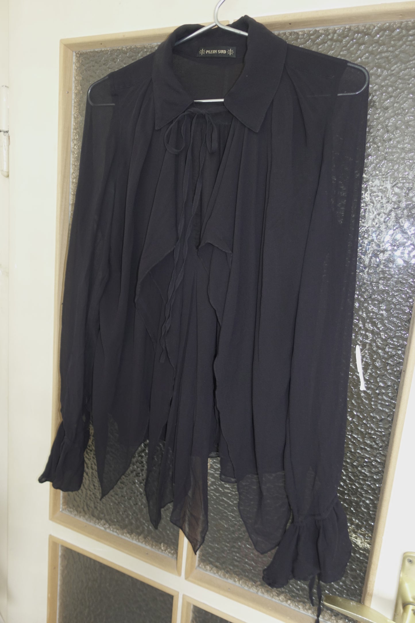 Plein Sud ruffled silk shirt