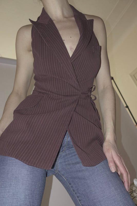 Jean Paul Gaultier pinstripe vest
