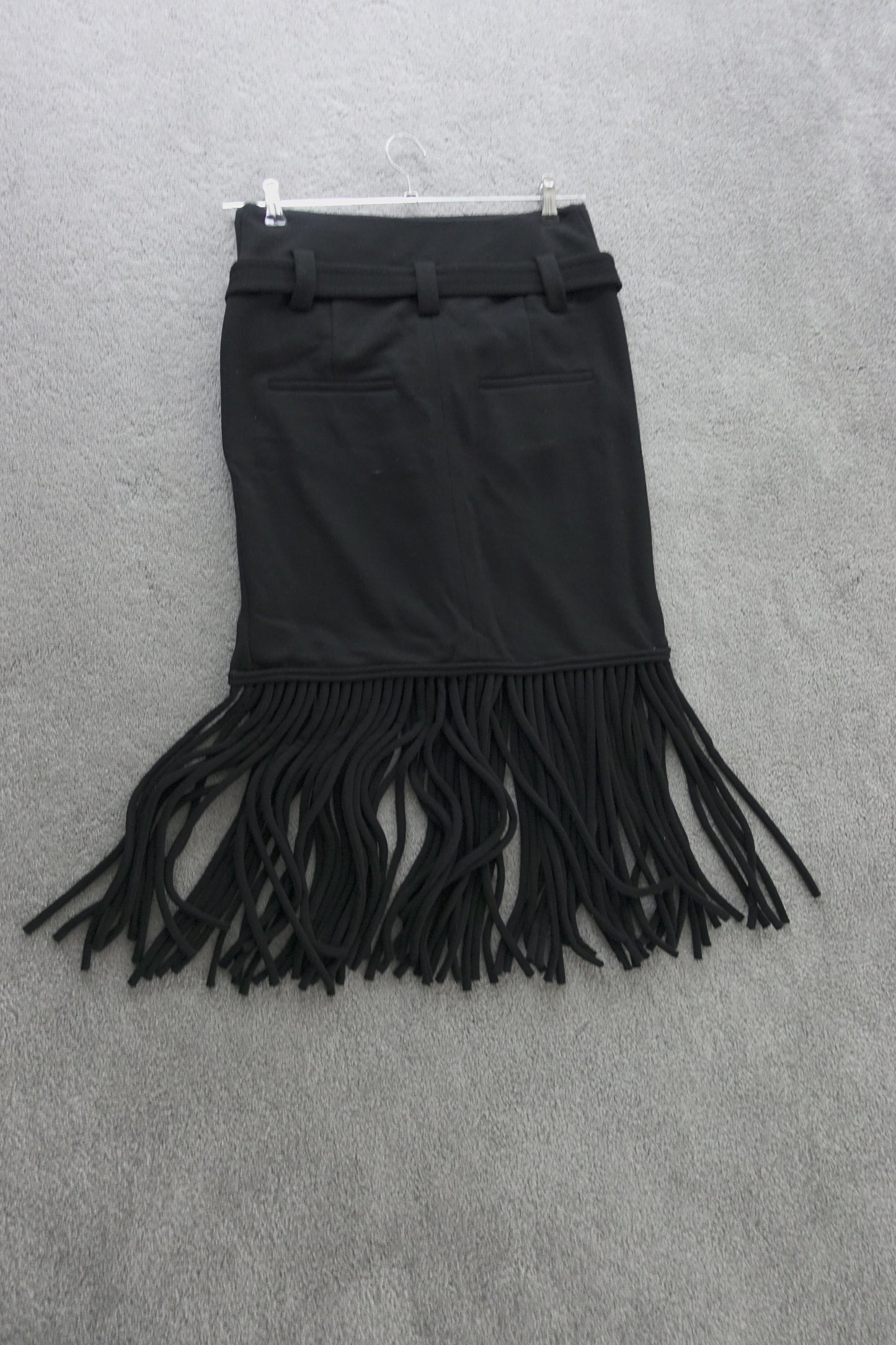 Sonia Rykiel fringe wool skirt