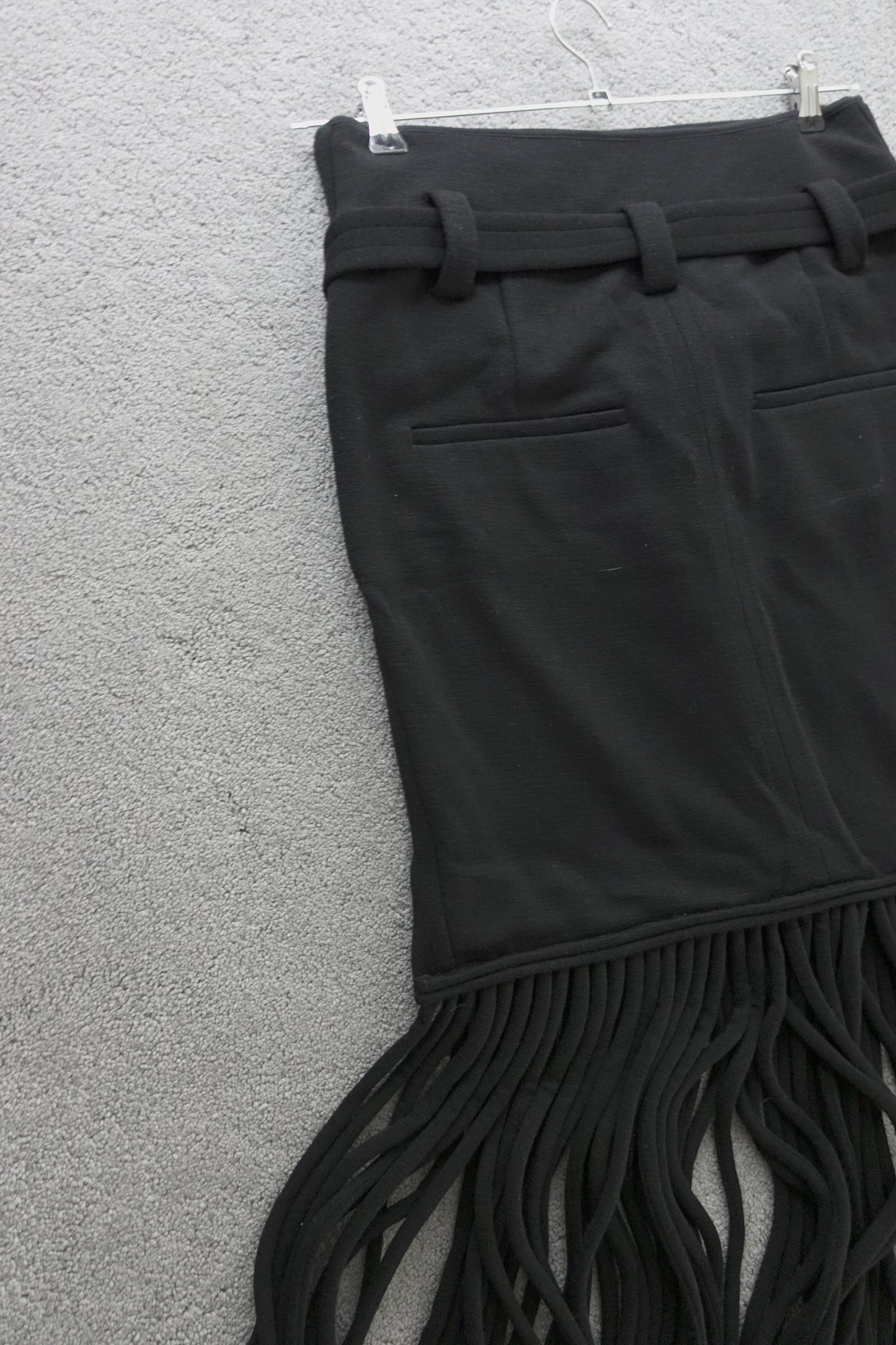 Sonia Rykiel fringe wool skirt