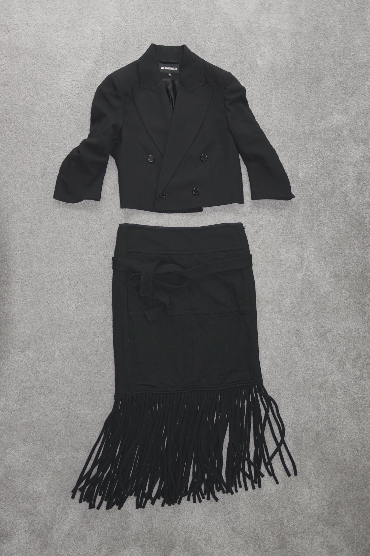 Sonia Rykiel fringe wool skirt