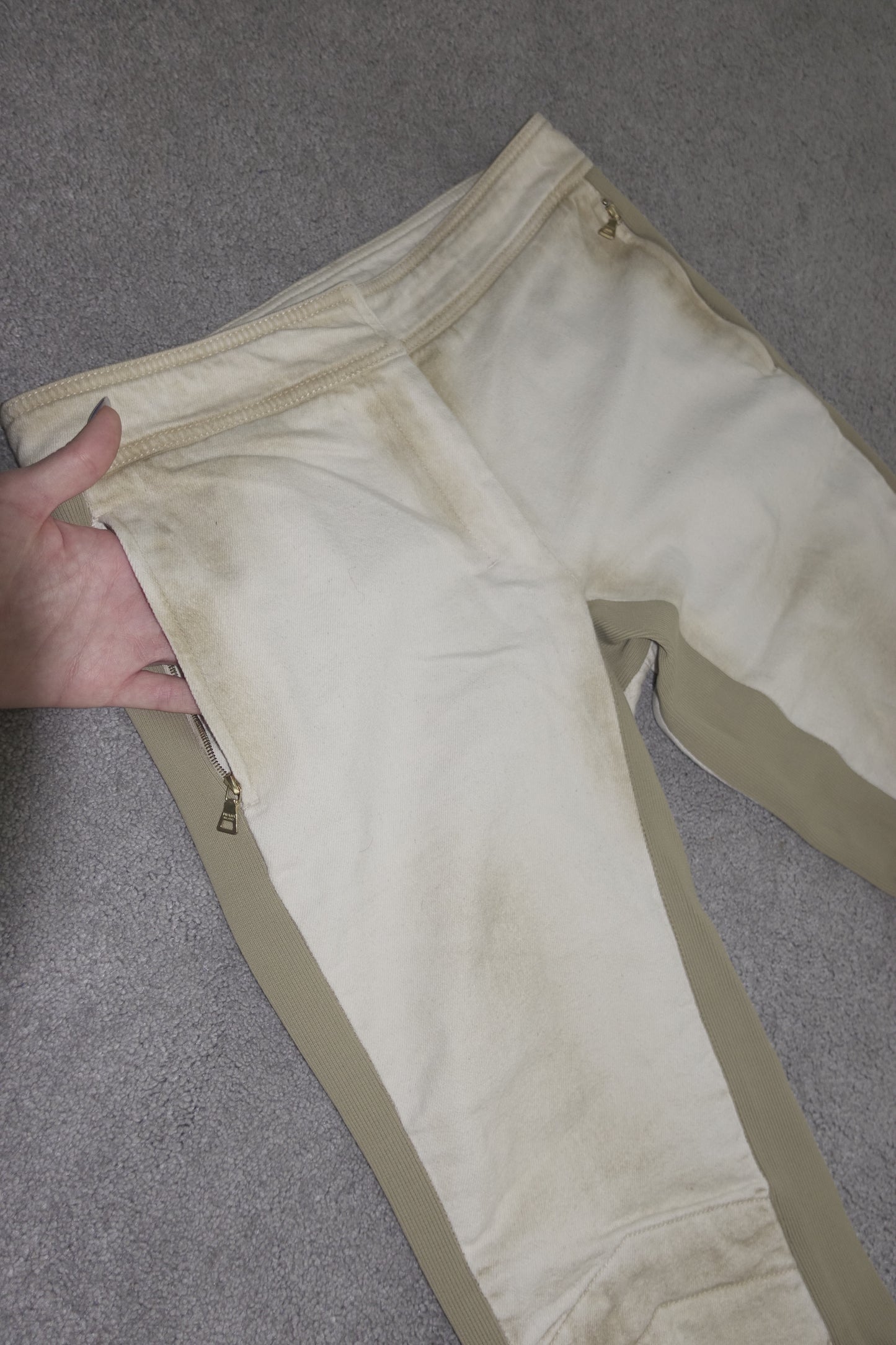 Prada Sport khaki washed jeans
