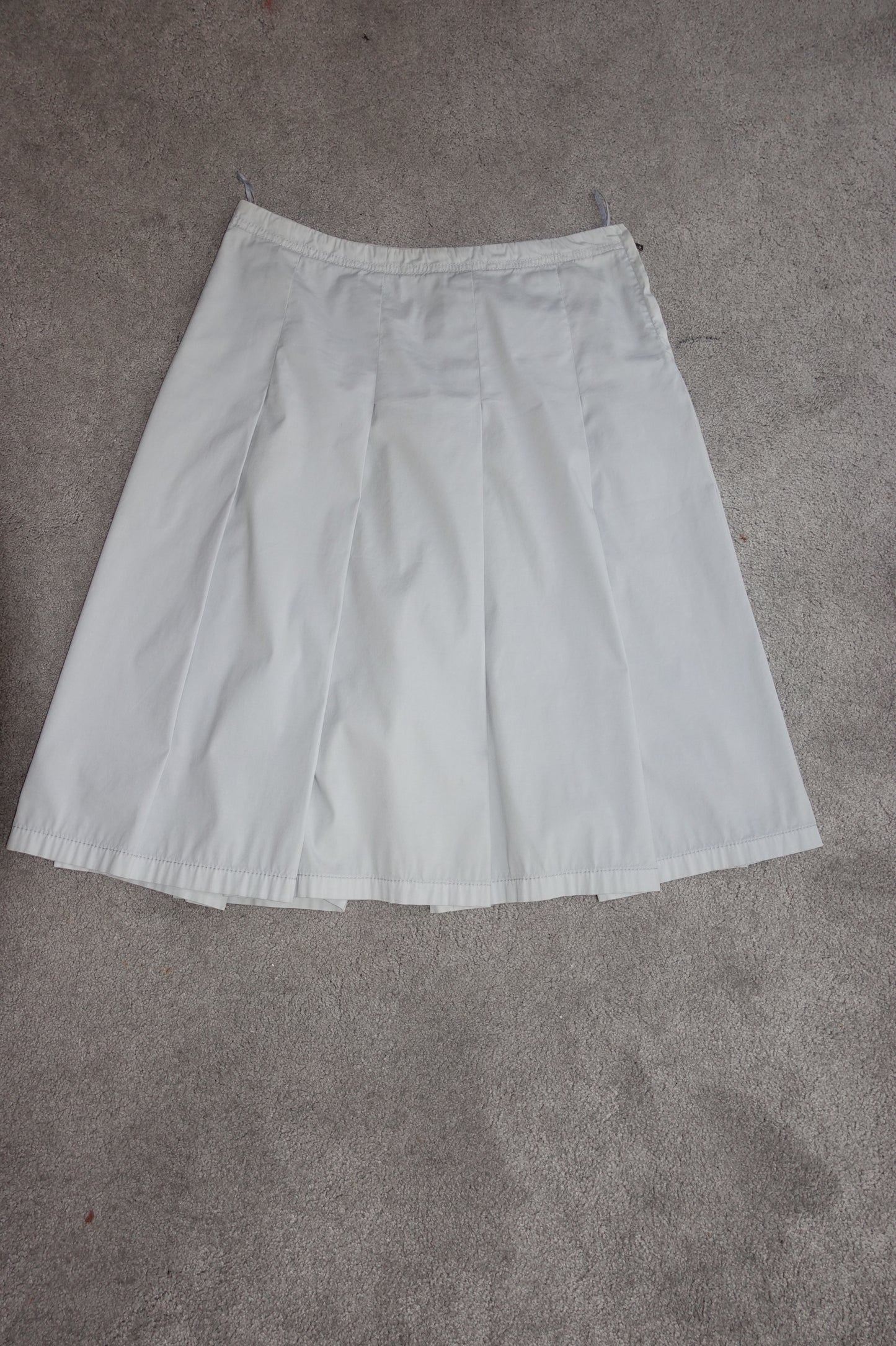 Prada pale blue pleated midi skirt