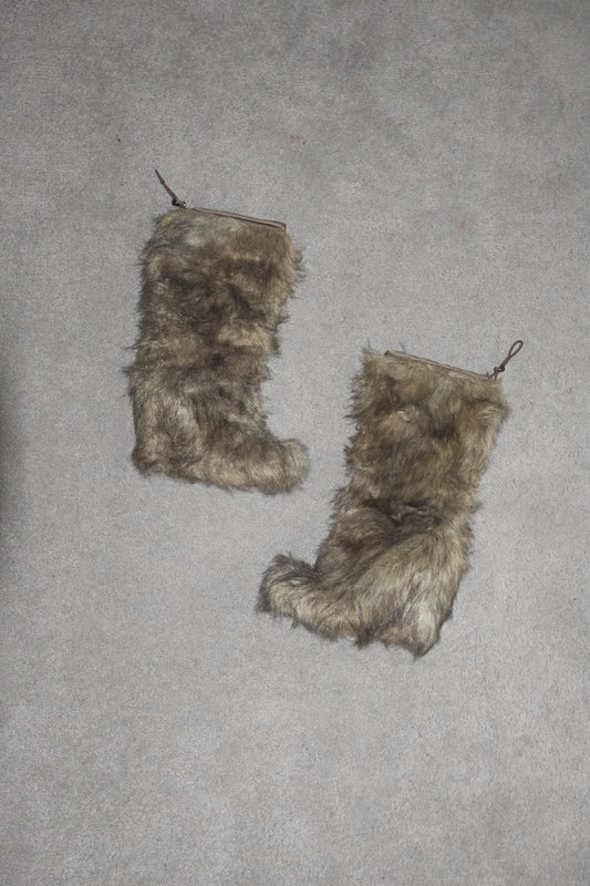 Prada FW 1999 faux fur boots