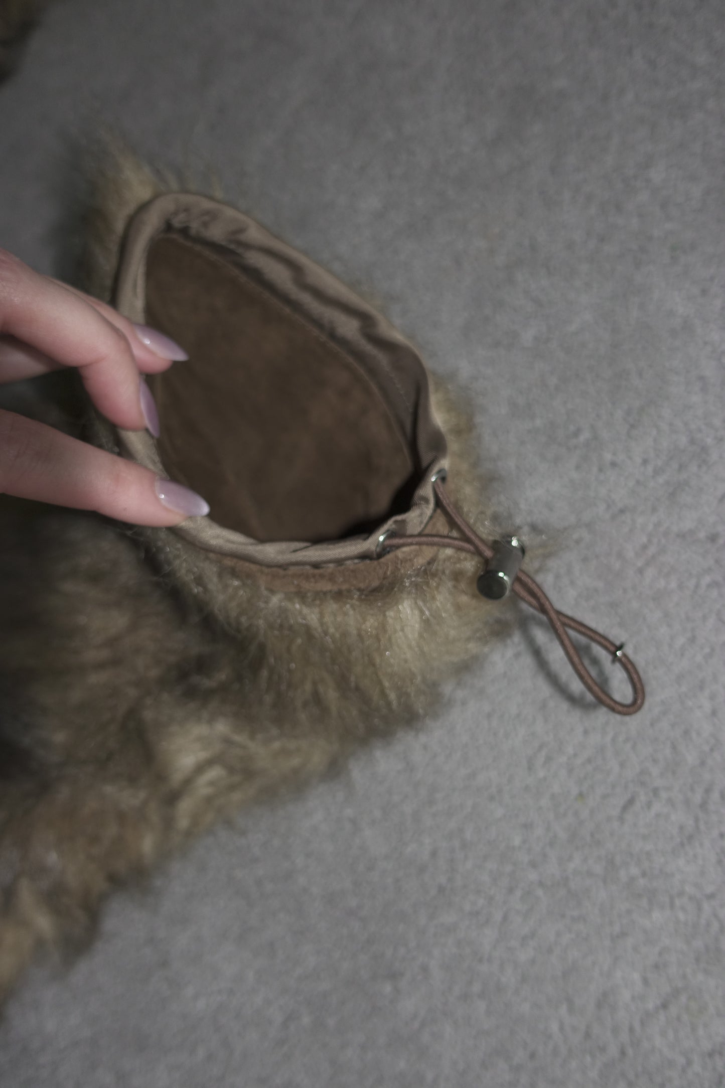 Prada FW 1999 faux fur boots