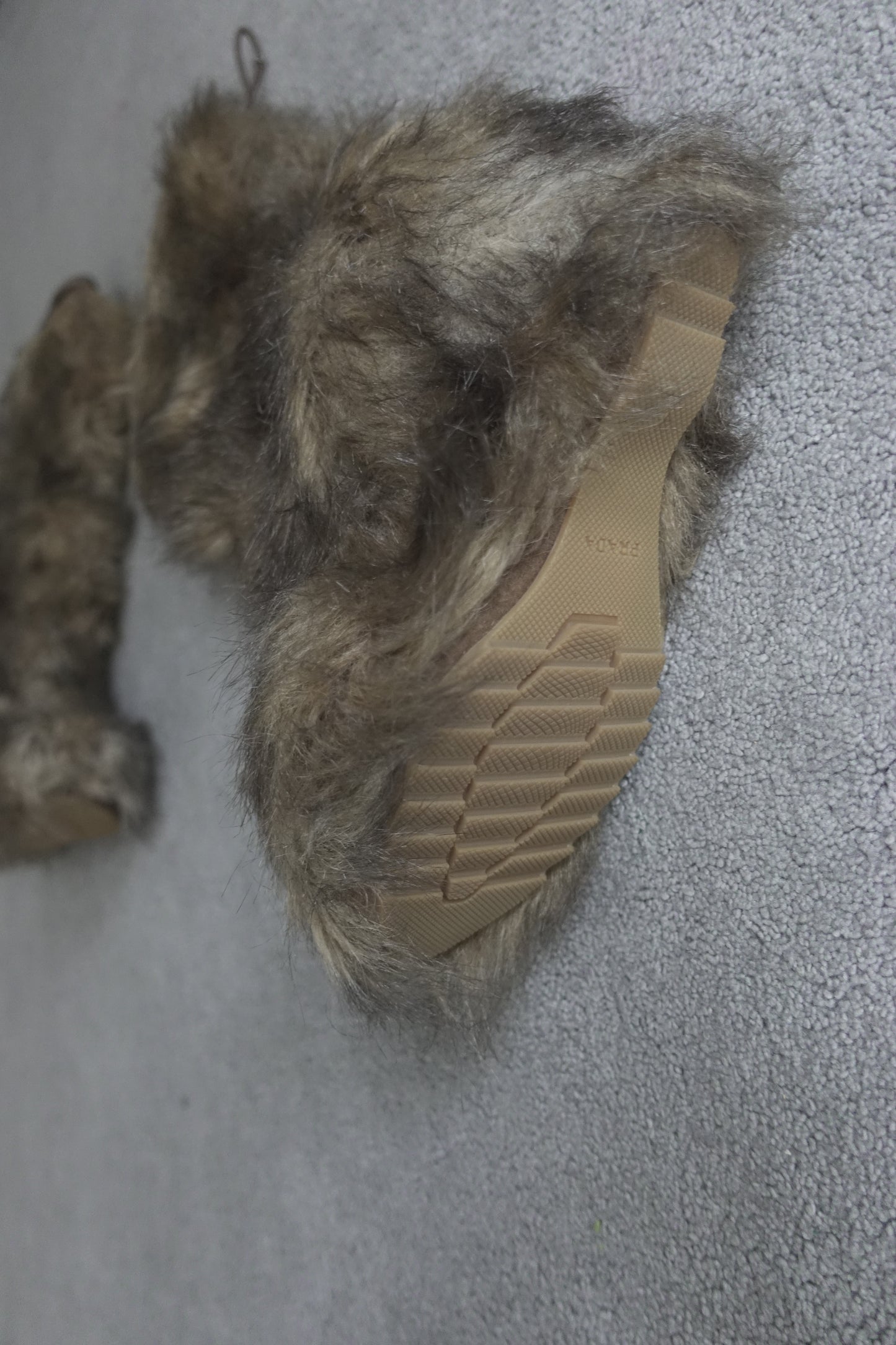 Prada FW 1999 faux fur boots