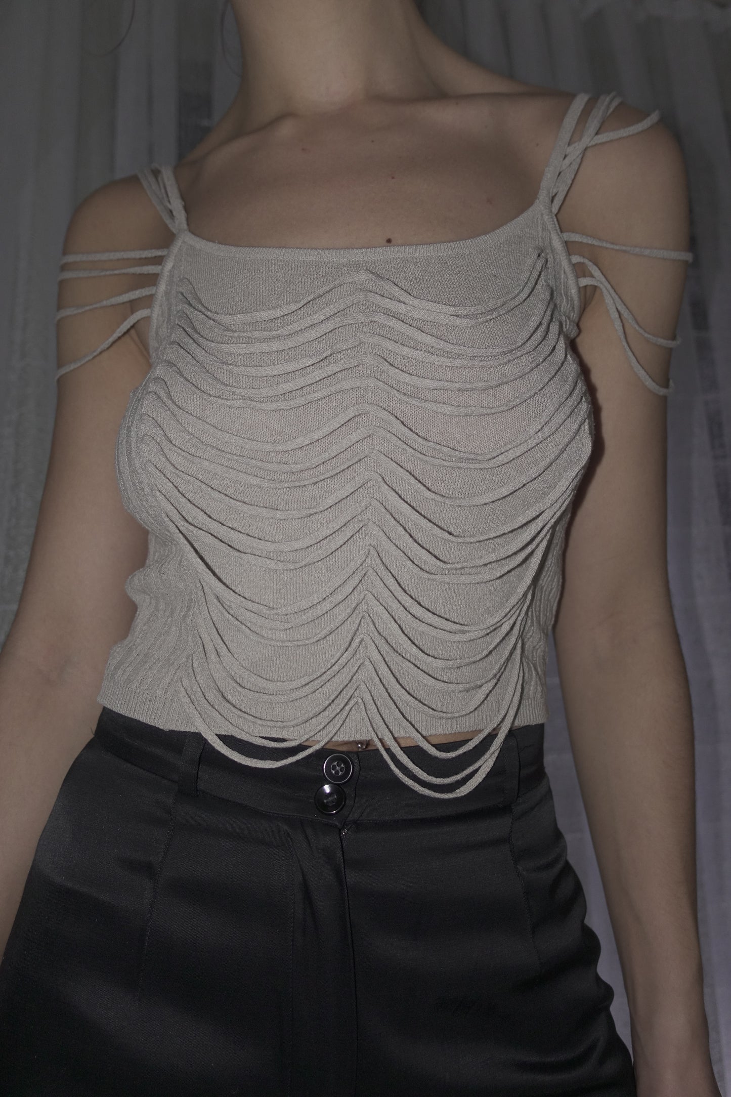 Mugler fringe top
