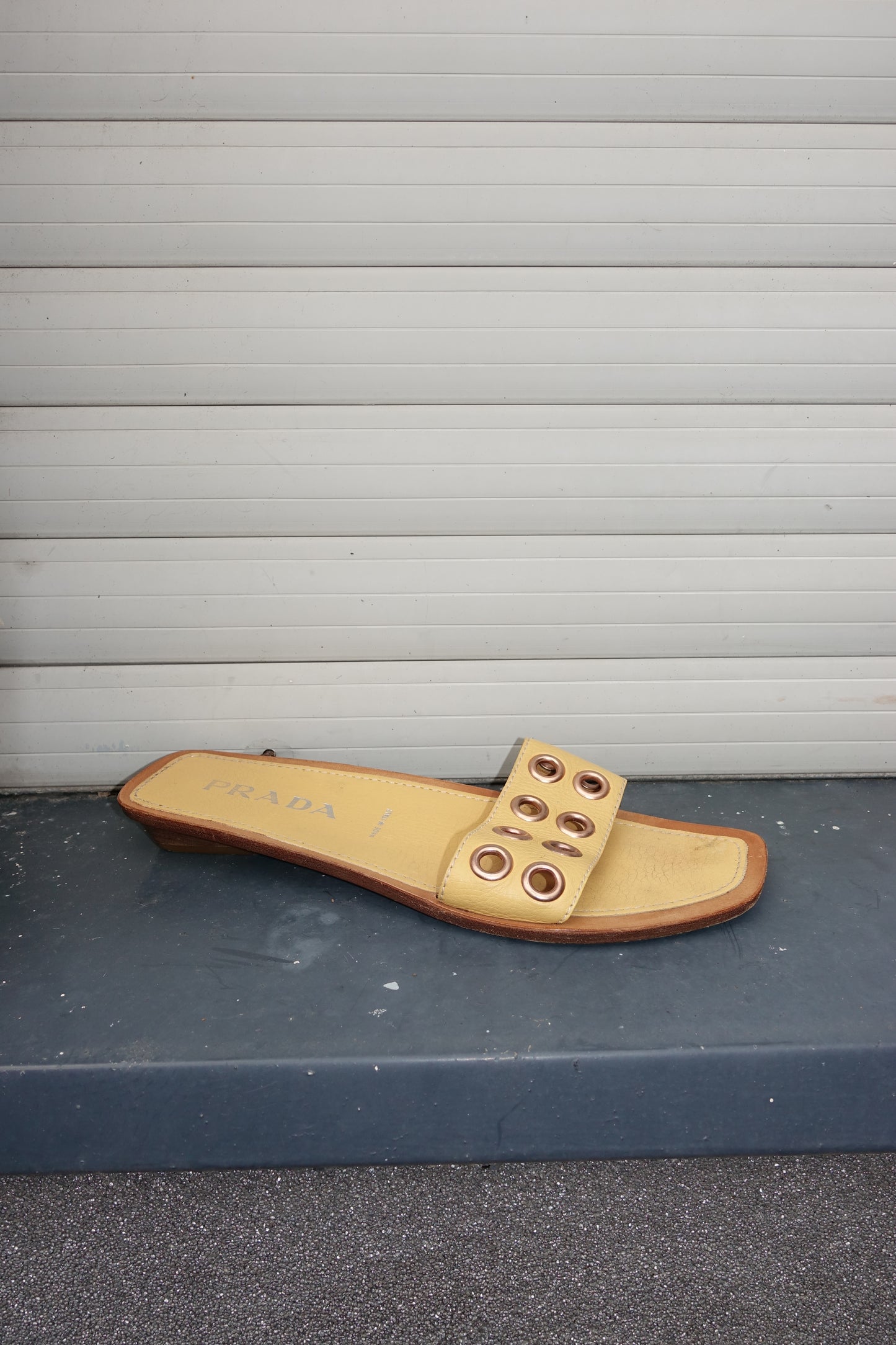 Prada grommet sandals