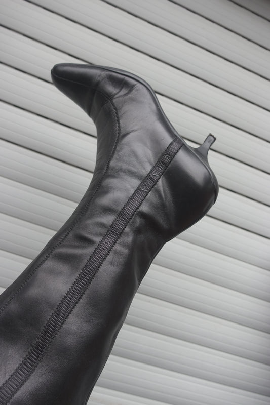 Prada Sport pointed leather boots