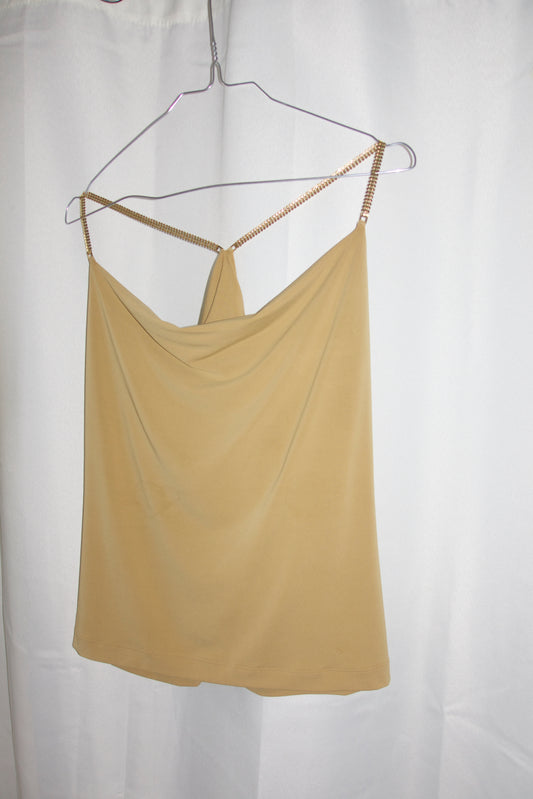 Plein Sud draped top with chain straps