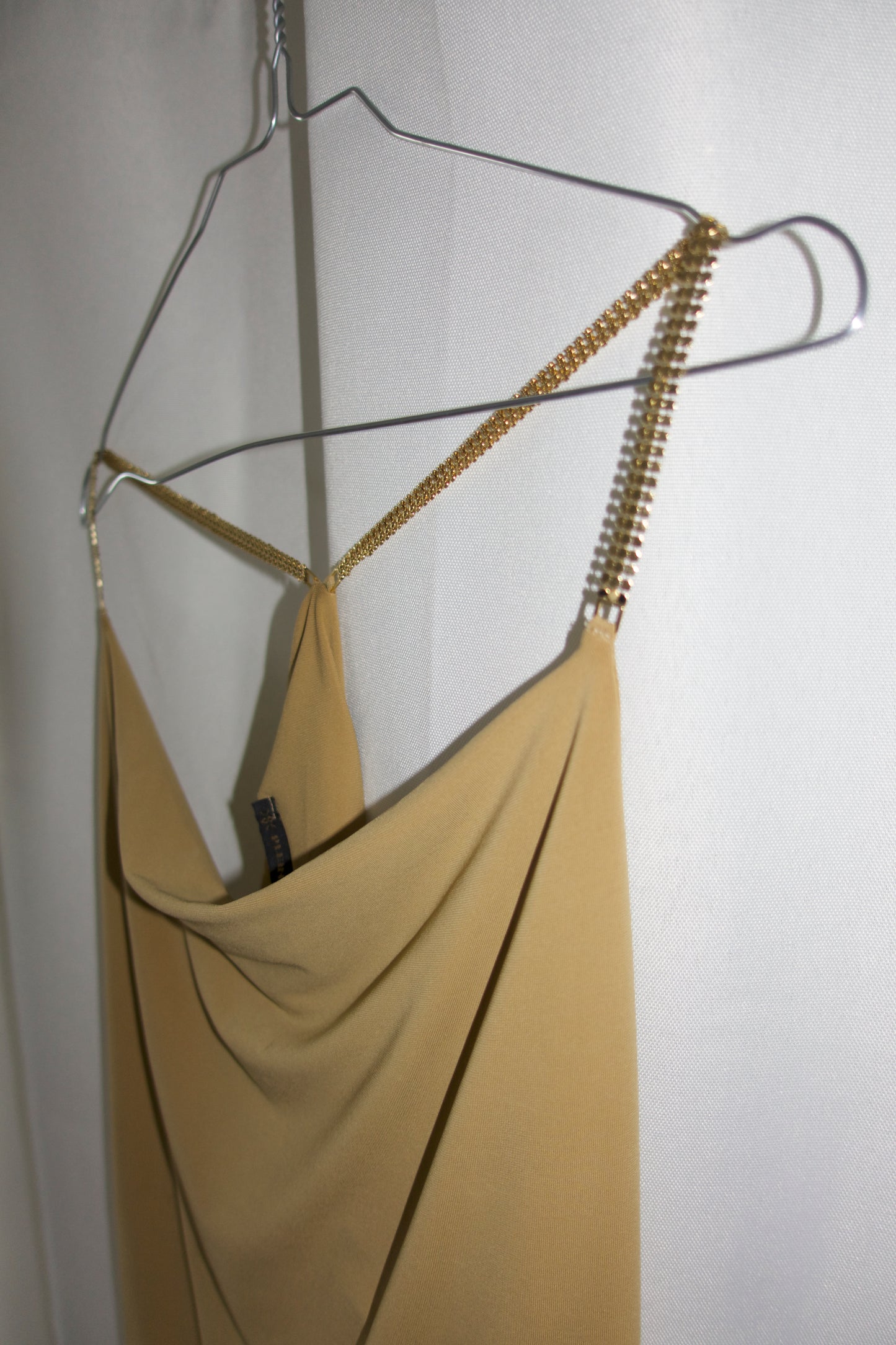 Plein Sud draped top with chain straps