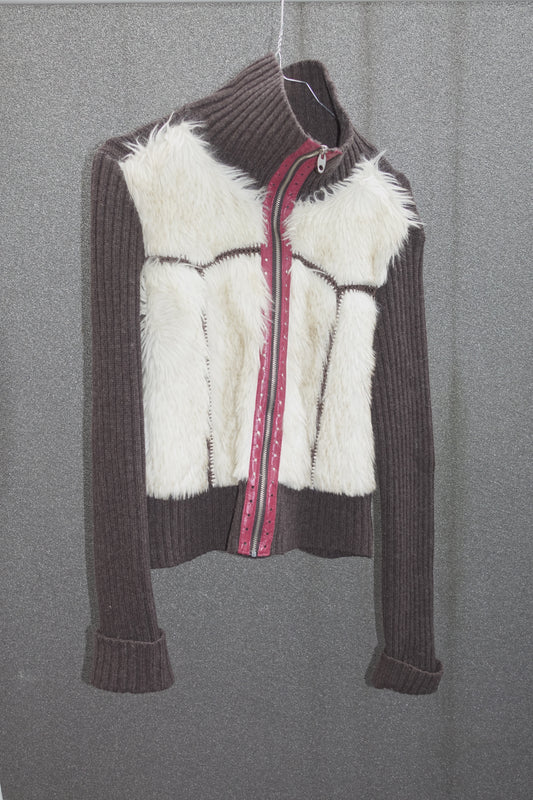 No.l.ita faux fur wool jacket