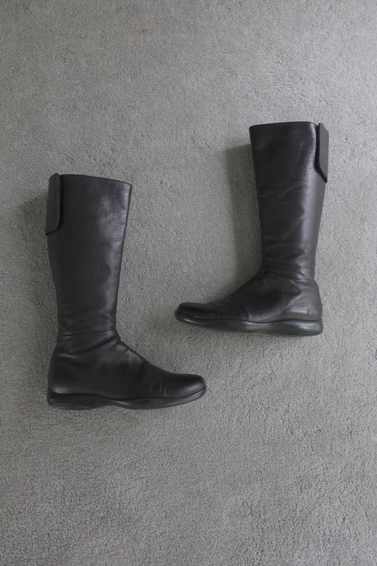 Prada 1998 velcro leather boots