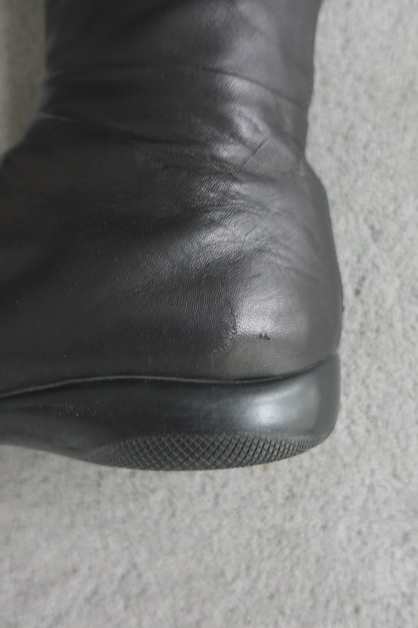 Prada 1998 velcro leather boots