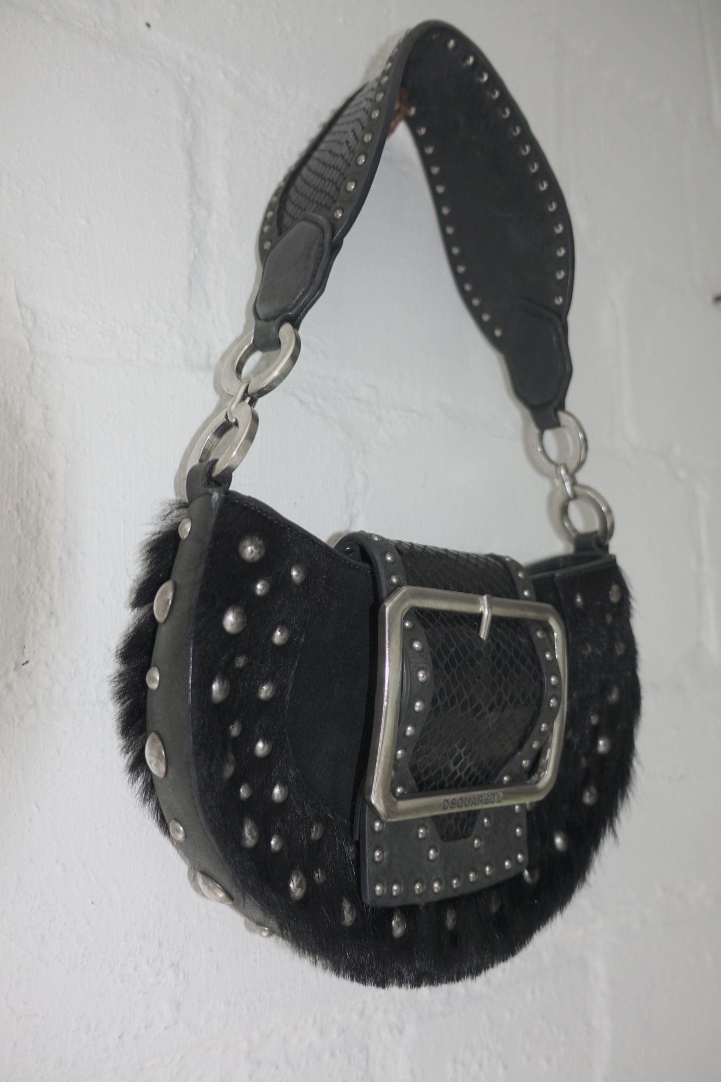 Dsquared2 F/W 2005 studded leather bag