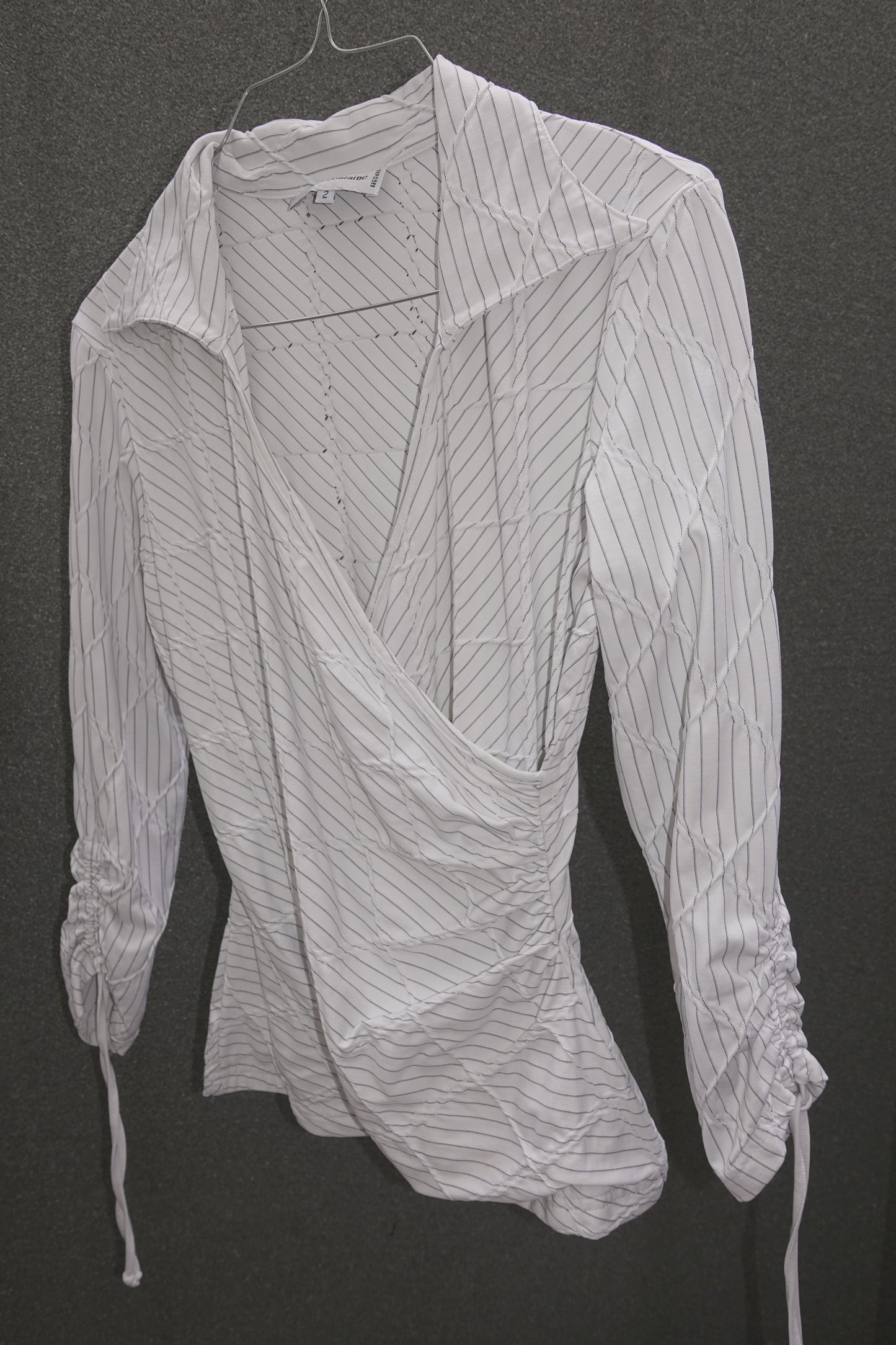 Anne Fontaine wrapped pinstripe shirt