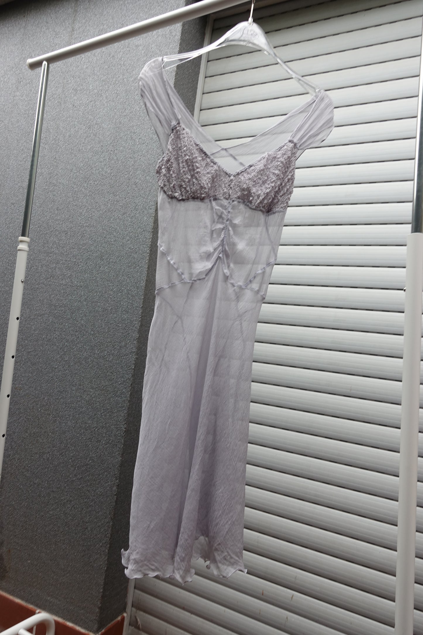 Lilac silk dress