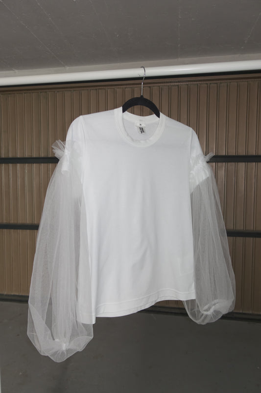 Noir Kei Ninomiya by CDG 2019 tulle sleeve shirt