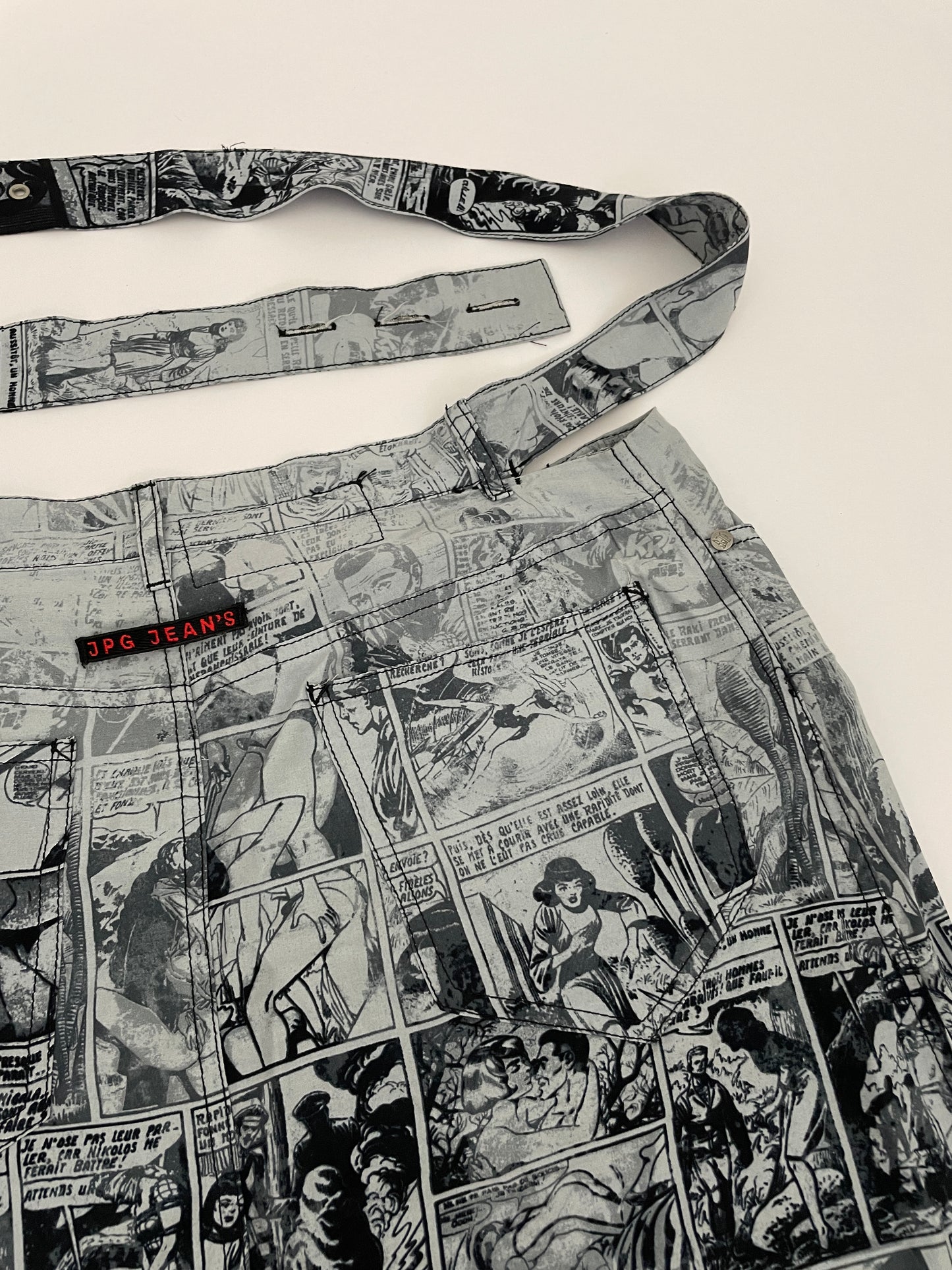 Jean Paul Gaultier F/W 1995 comic print skirt