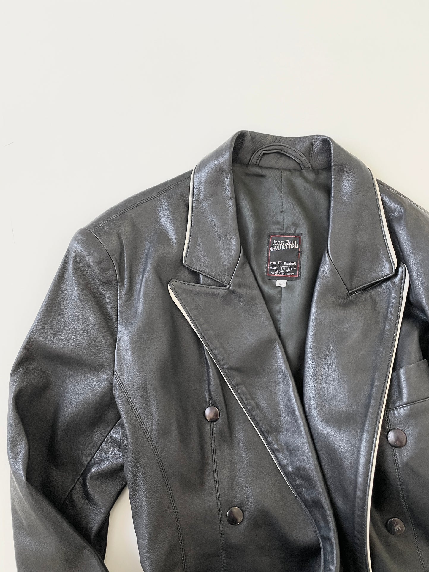 Jean Paul Gaultier 80s leather Blazer