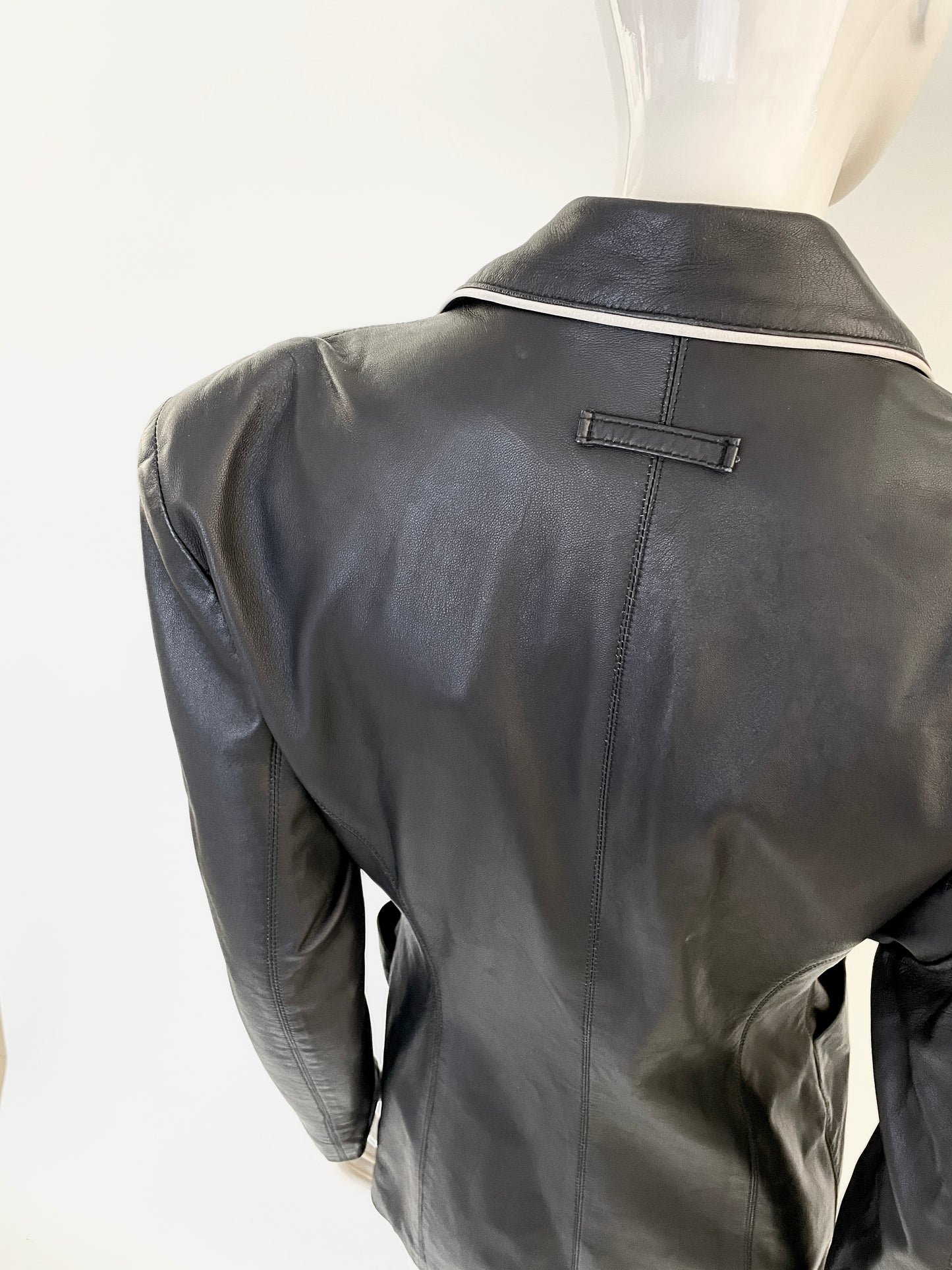 Jean Paul Gaultier 80s leather Blazer