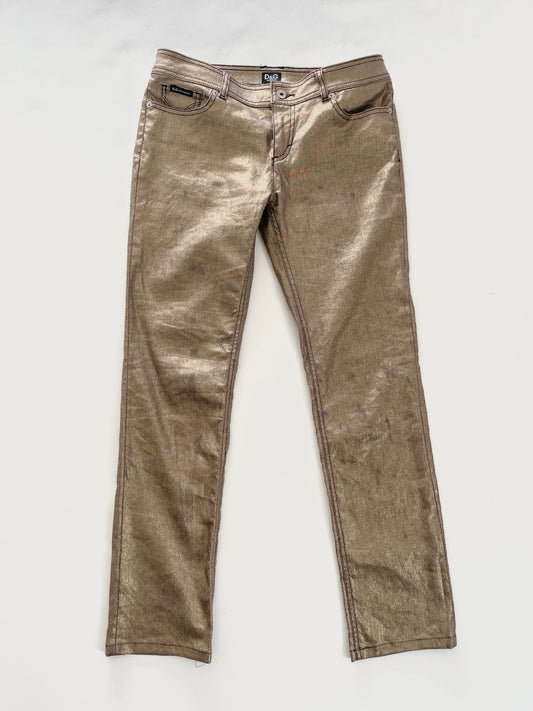 Dolce & Gabbana gold denims