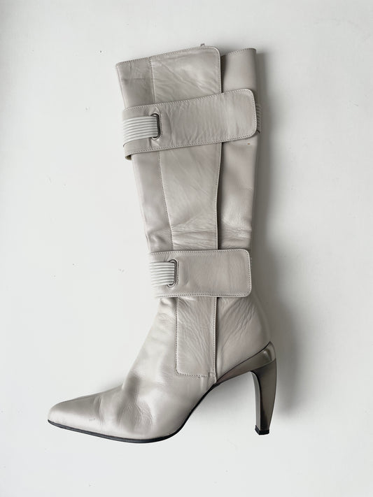 Diesel metal heel boots
