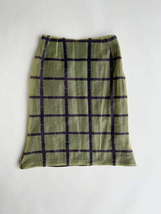 Amayaza Arzuaga checkered skirt