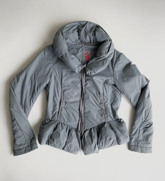 Marithé + François Girbaud blueish grey puffer jacket