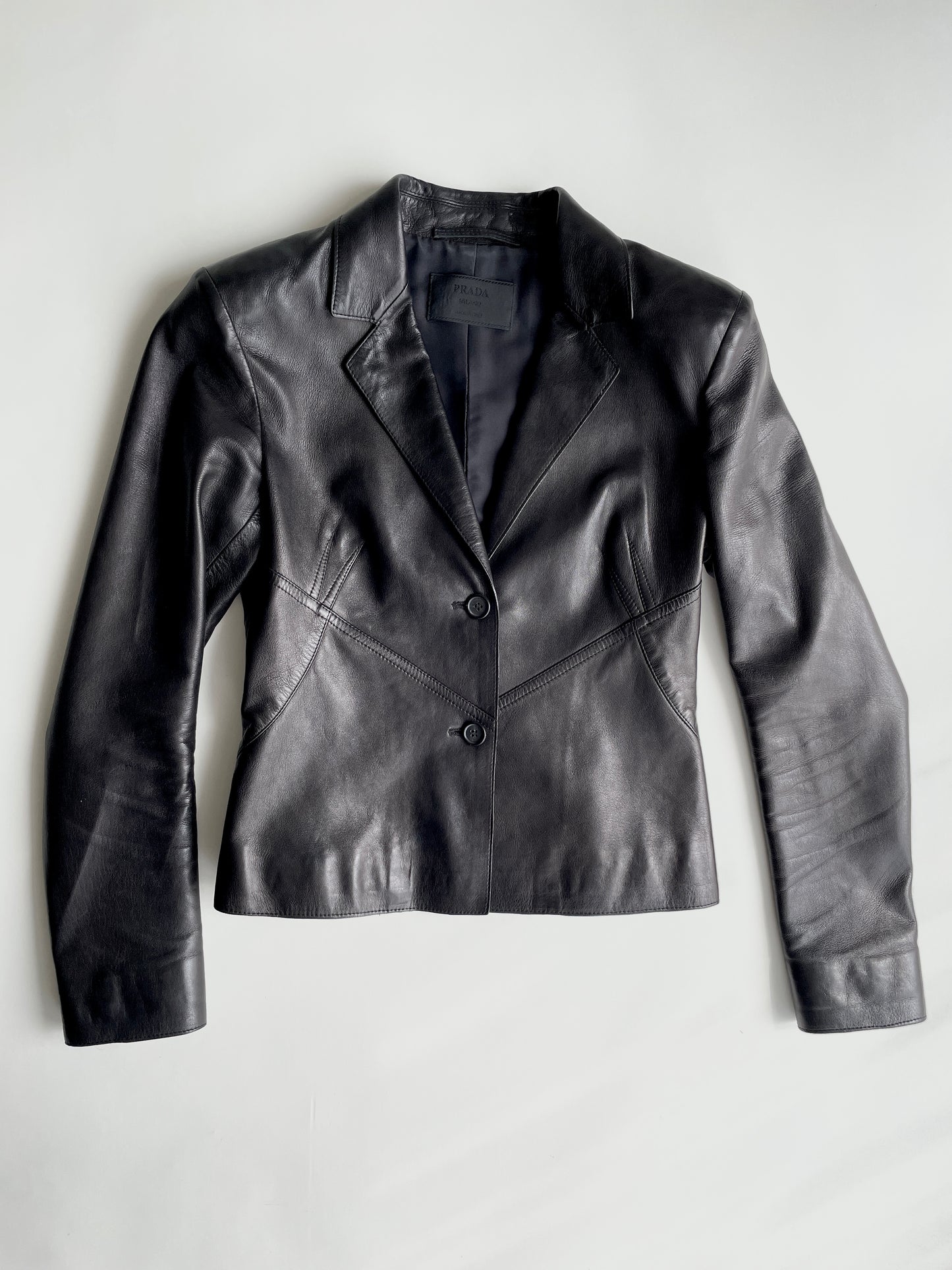 Prada 90s leather blazer