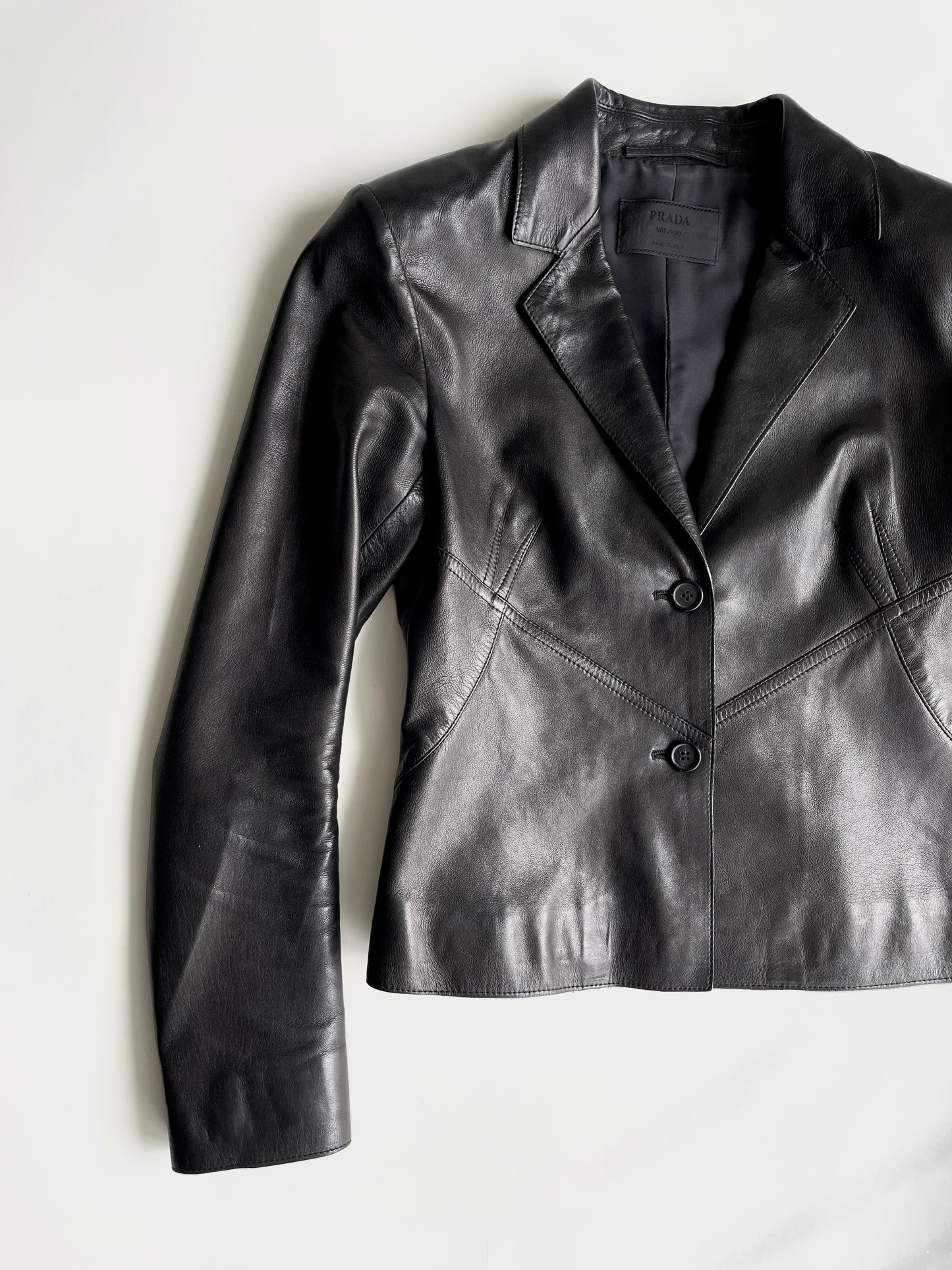 Prada 90s leather blazer