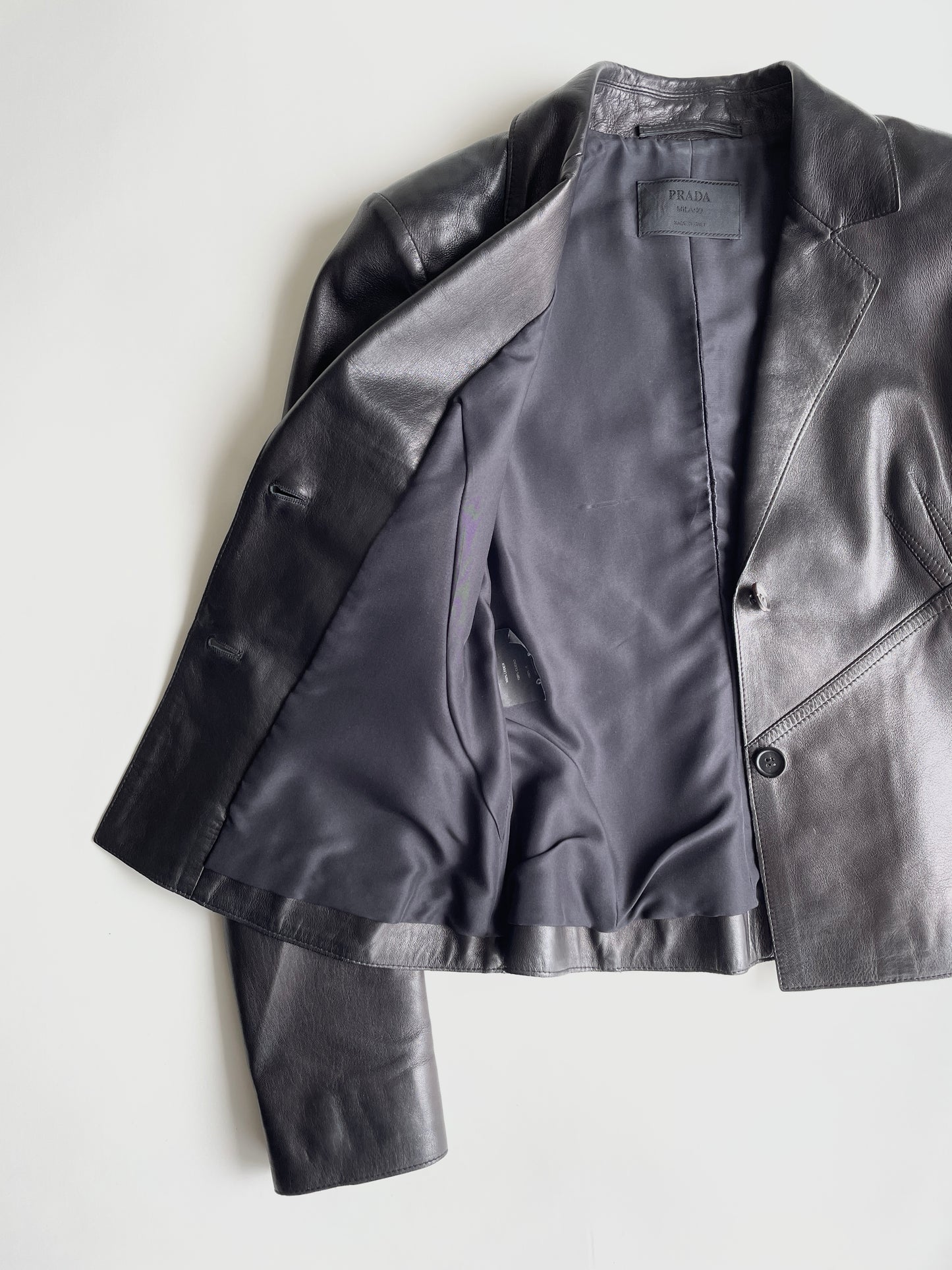 Prada 90s leather blazer