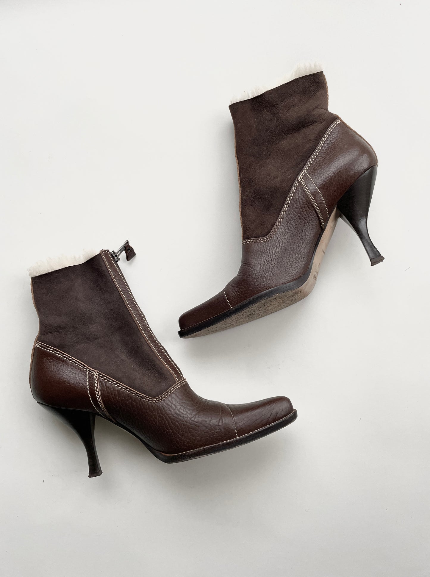 Miu Miu FW 2001 shearling ankle boots