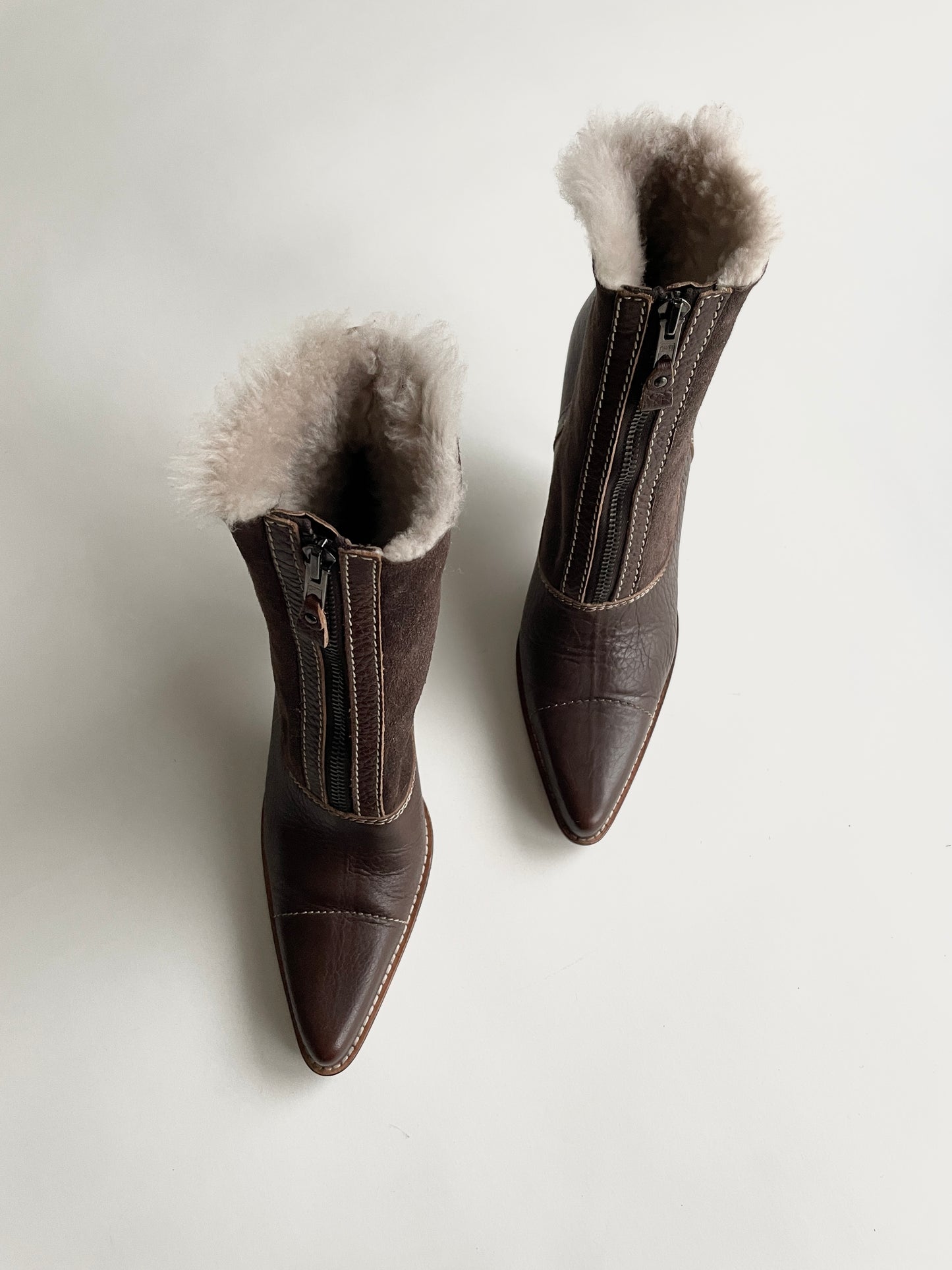 Miu Miu FW 2001 shearling ankle boots