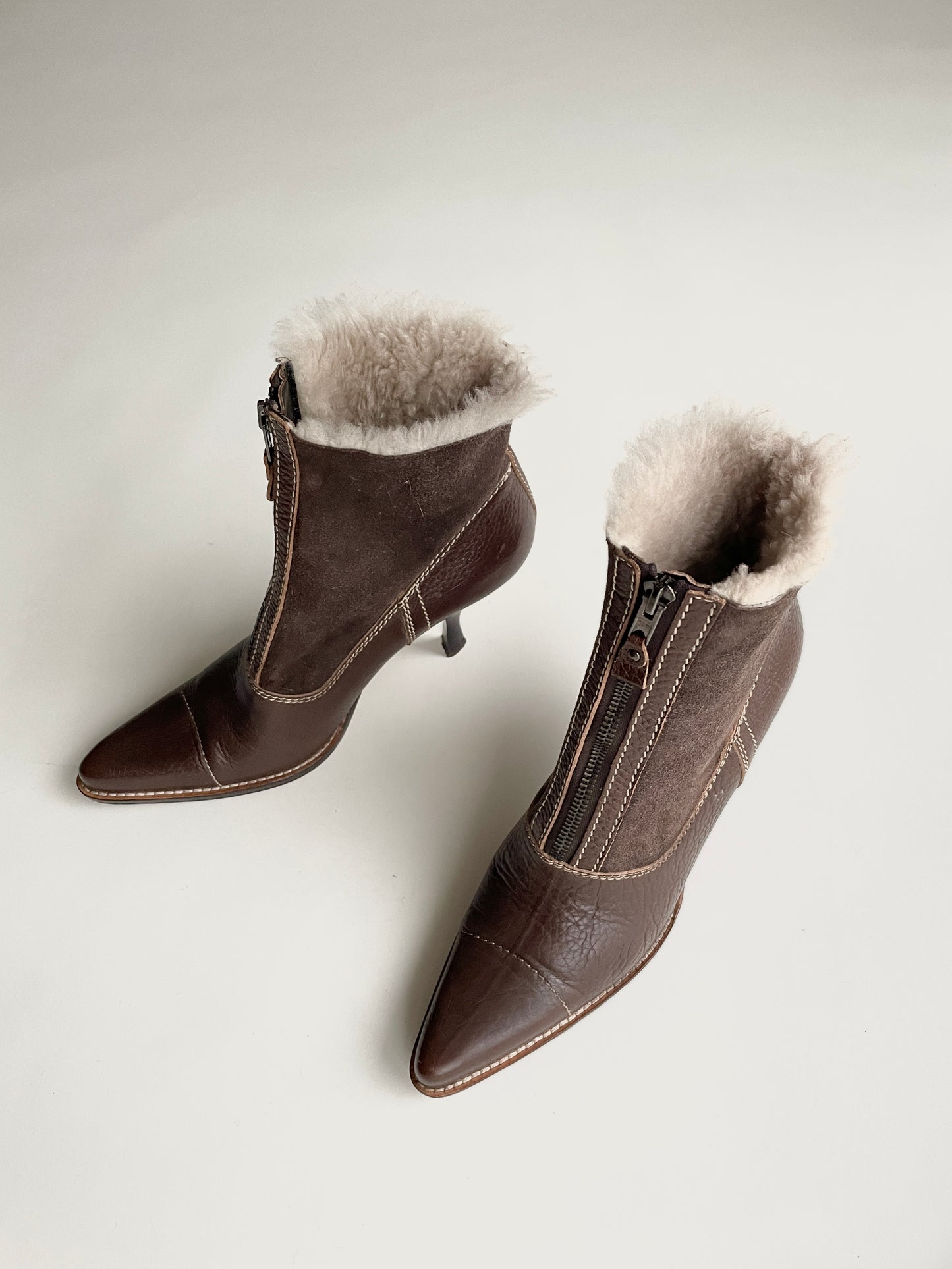 Miu Miu FW 2001 shearling ankle boots