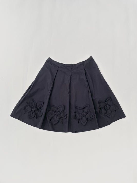 Prada S/S 1999 midi flower skirt