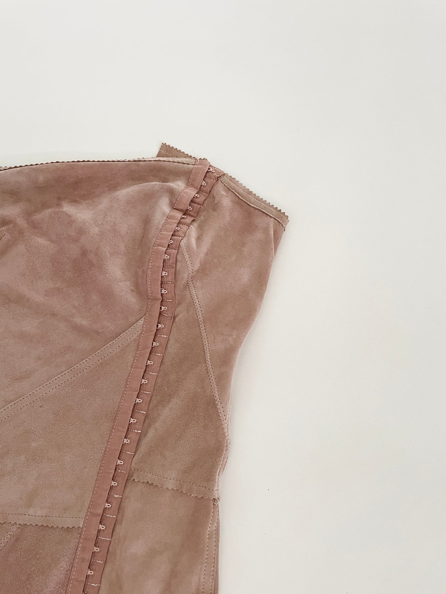 Plein Sud SS 2003 suede bustier dress