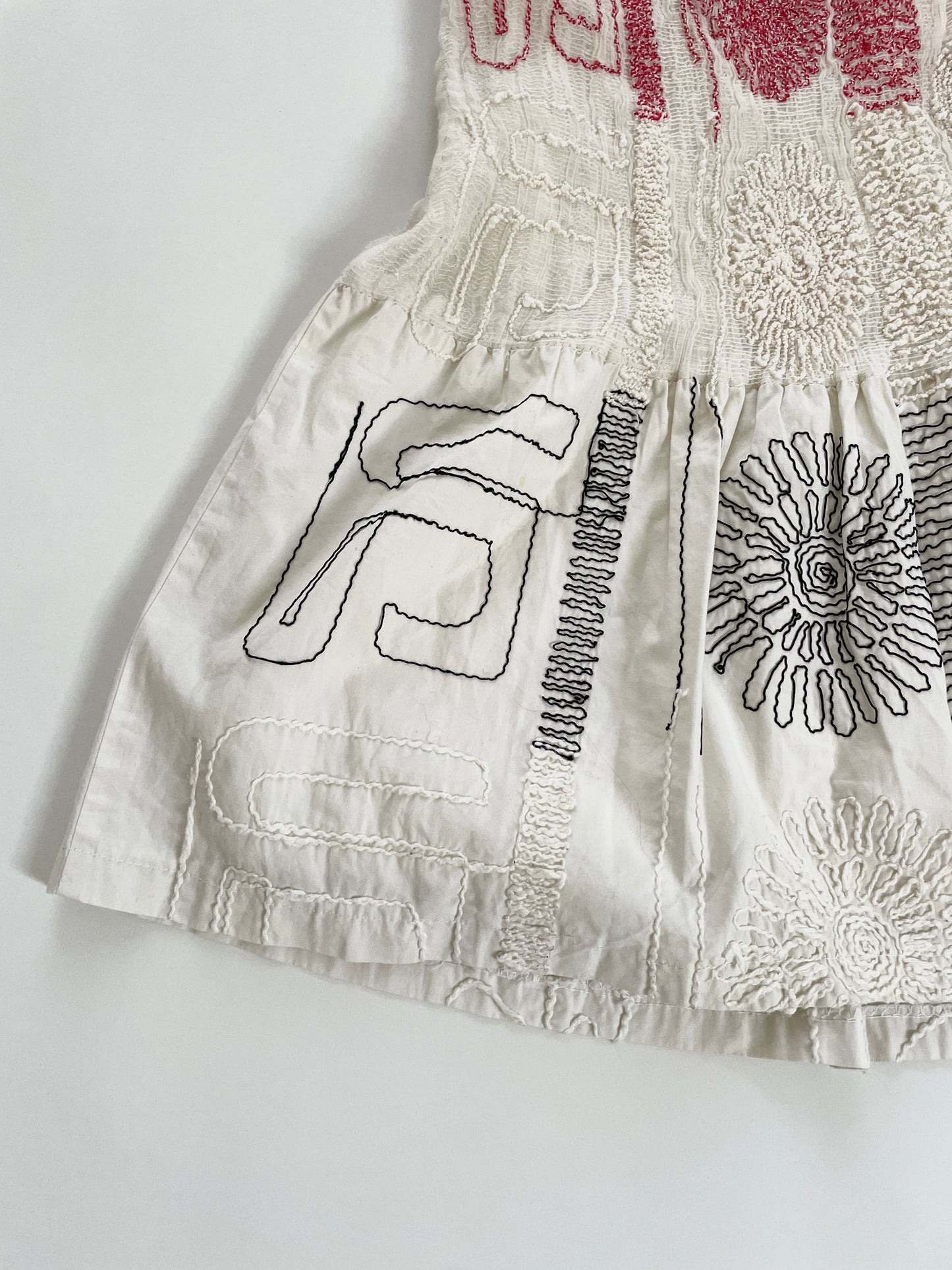 Amaya Arzuaga skirt with decorative stitching