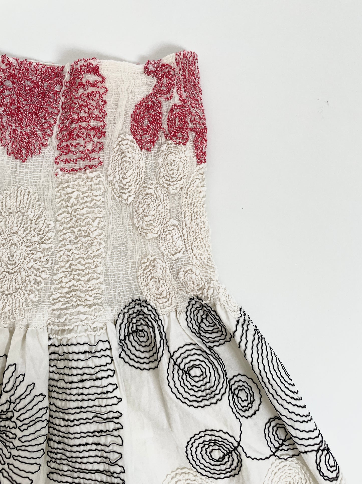 Amaya Arzuaga skirt with decorative stitching