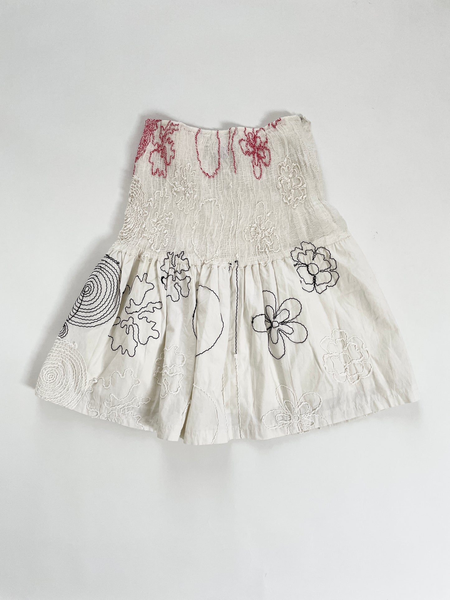 Amaya Arzuaga skirt with decorative stitching