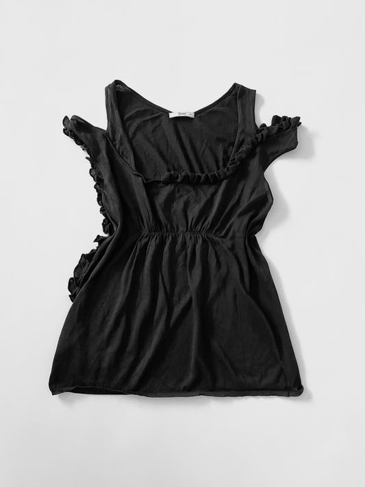 Prada ruffle silk top