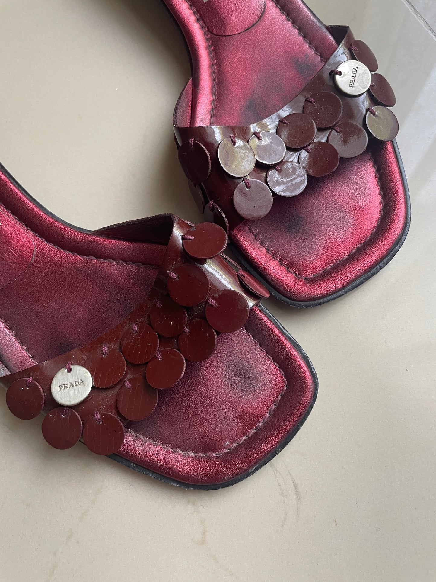 Prada SS 2000 sequin sandals