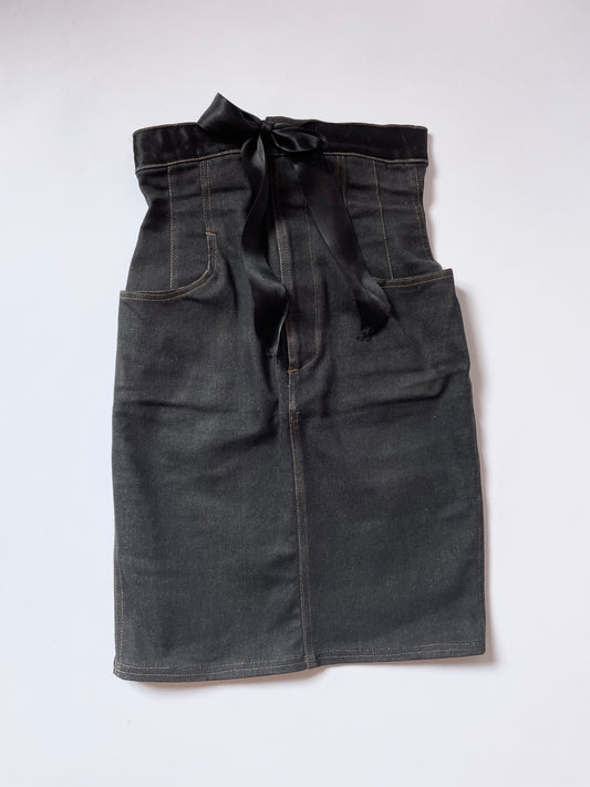 Jean Paul Gaultier super high waist denim skirt