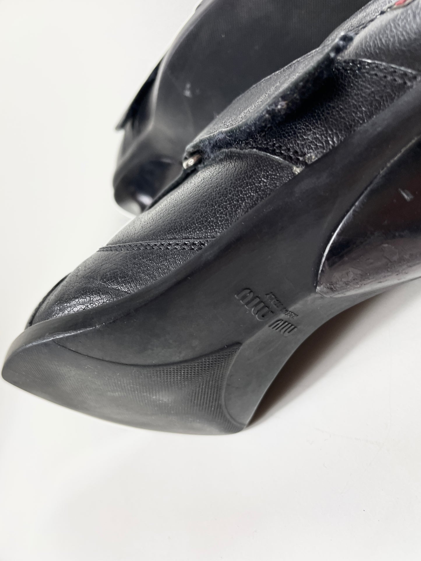 Miu Miu FW 1999 Moto ankle boots black