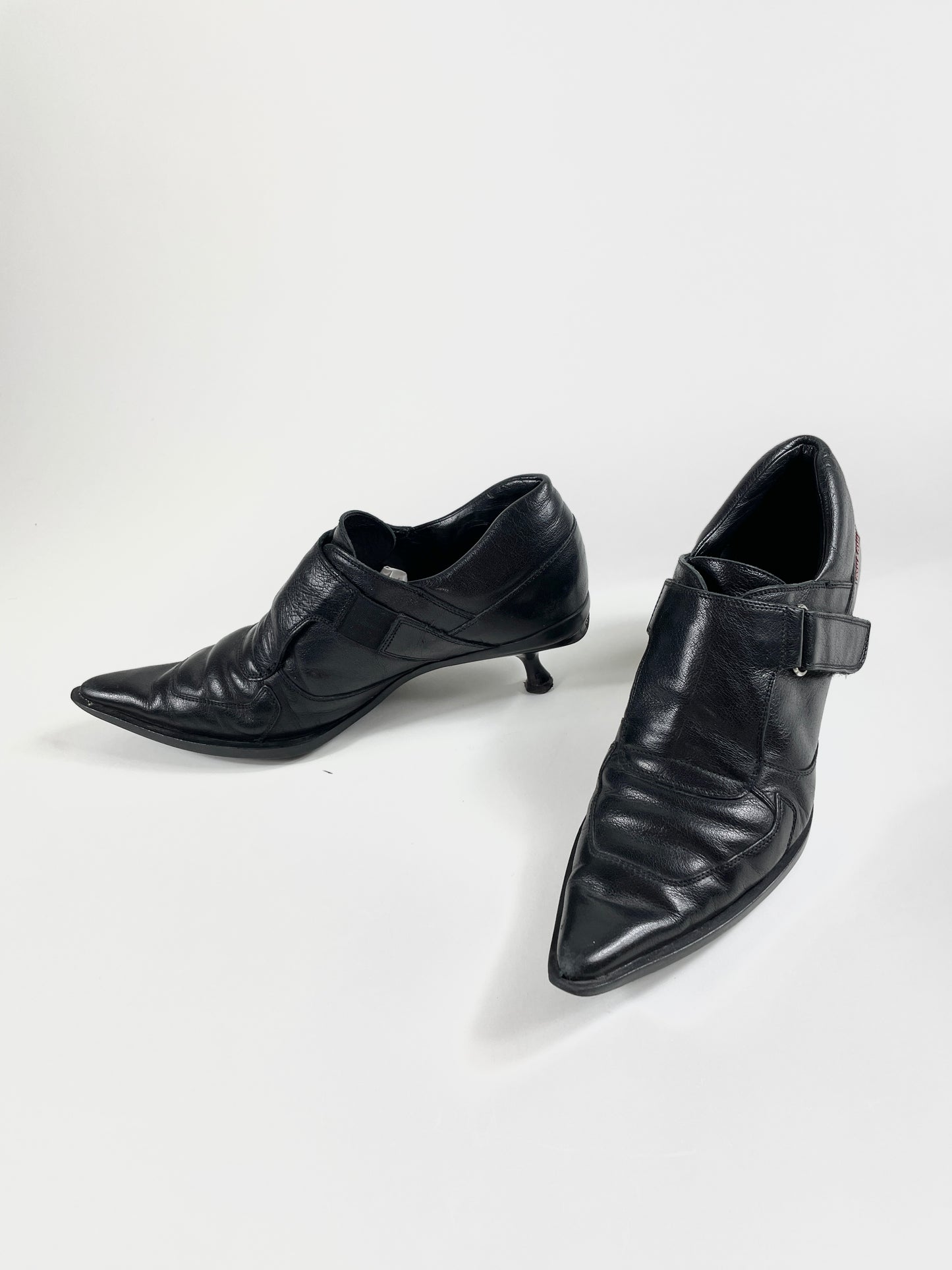 Miu Miu FW 1999 Moto ankle boots black