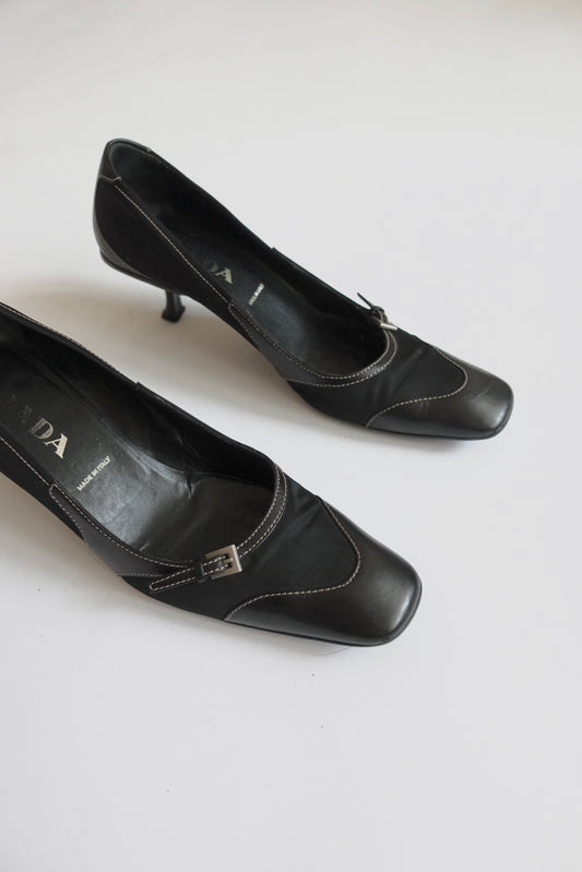 Prada early 2000s buckle pumps